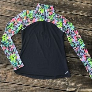 BCG Tru-Wick Floral/Black 1/4 Zip- Stretch